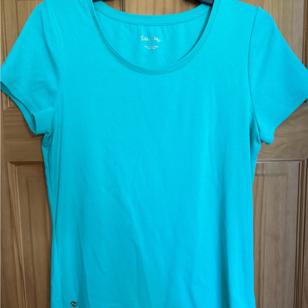 EUC Lilly Pulitzer women’s green short sleeve top